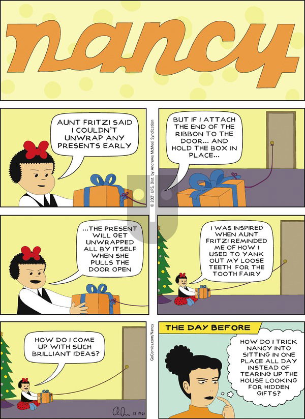 Nancy - Sunday December 19, 2021 Comic Strip