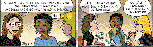 Luann on Saturday August 16, 2008 Comic Strip