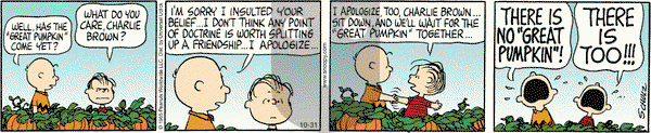 Peanuts - Wednesday October 31, 2012 Comic Strip