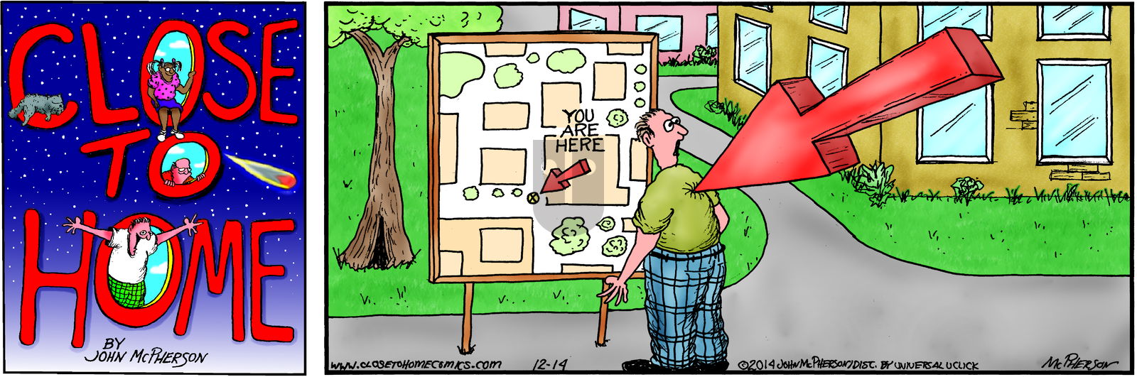 Close to Home on Sunday December 14, 2014 Comic Strip