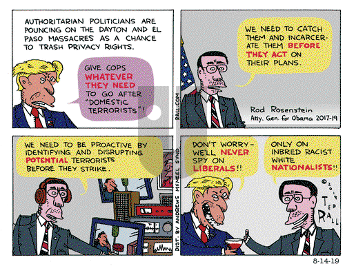 Ted Rall on Wednesday August 14, 2019 Comic Strip