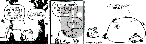 Over the Hedge on Friday November 1, 1996 Comic Strip