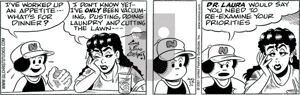 Nancy on Monday August 13, 2001 Comic Strip