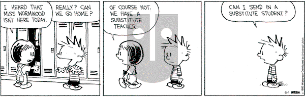 Calvin and Hobbes on Monday June 1, 2015 Comic Strip