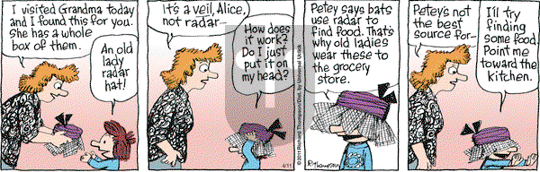 Cul de Sac on Monday April 11, 2016 Comic Strip