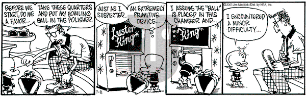 Monty on Tuesday July 8, 2003 Comic Strip