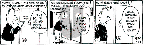 Luann on Monday April 23, 1990 Comic Strip