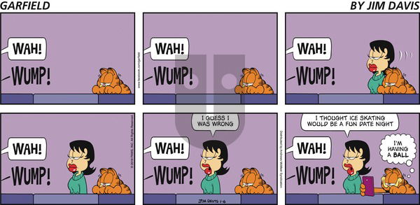 Garfield on Sunday January 6, 2019 Comic Strip