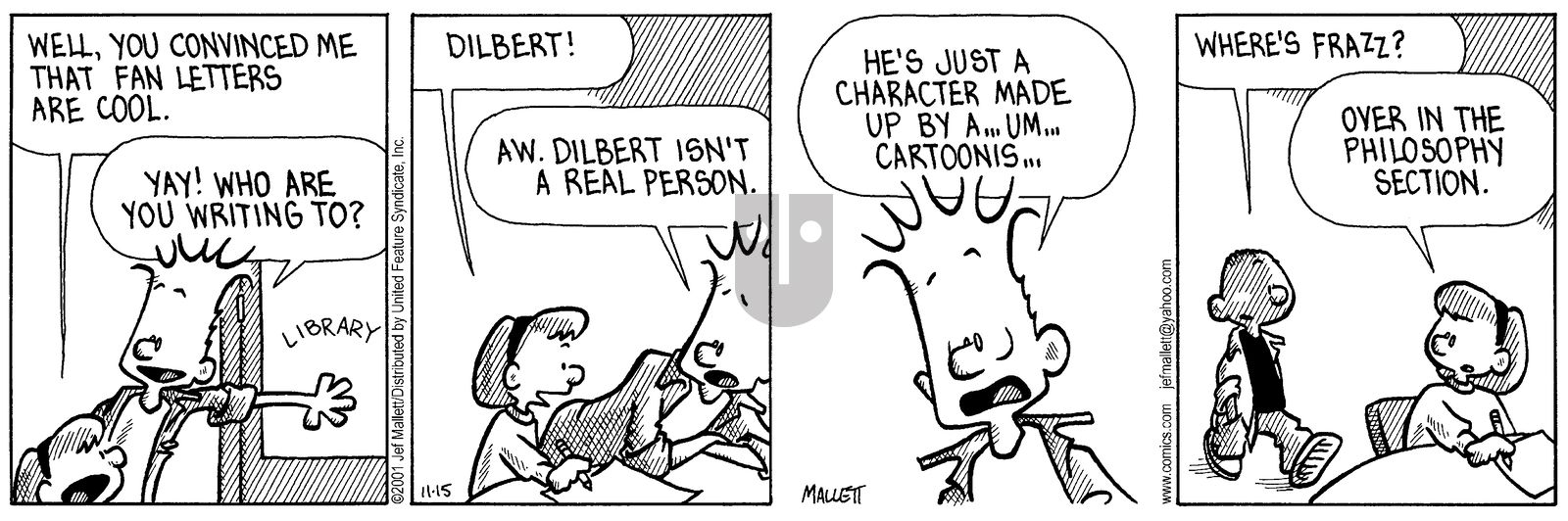 Frazz - Thursday November 15, 2001 Comic Strip