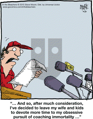 In the Bleachers on Saturday October 5, 2013 Comic Strip
