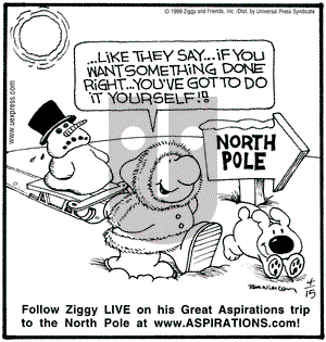 Ziggy on Thursday April 15, 1999 Comic Strip