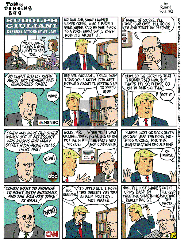 Tom the Dancing Bug on Friday May 11, 2018 Comic Strip