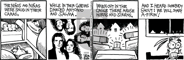 La Cucaracha on Tuesday December 23, 2003 Comic Strip