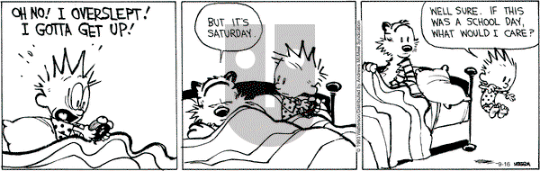 Calvin and Hobbes - Saturday September 16, 2023 Comic Strip