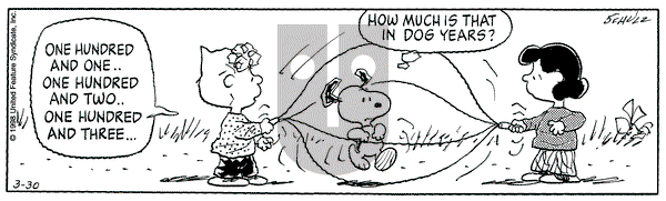 Peanuts on Monday March 30, 1998 Comic Strip