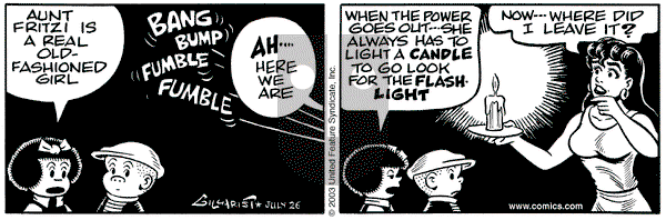 Nancy on Saturday July 26, 2003 Comic Strip