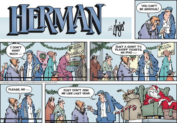 Herman on Sunday December 14, 2025 Comic Strip