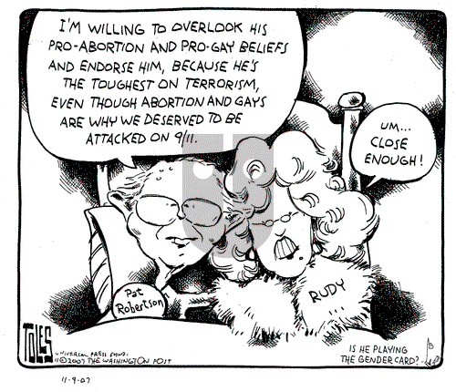 Tom Toles on Friday November 9, 2007 Comic Strip
