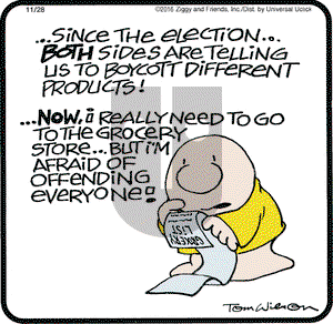 Ziggy on Monday November 28, 2016 Comic Strip