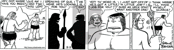 Alley Oop on Monday September 9, 1996 Comic Strip