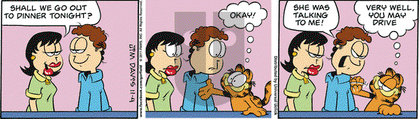 Garfield on Friday November 4, 2011 Comic Strip