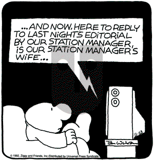Ziggy on Monday November 23, 1992 Comic Strip