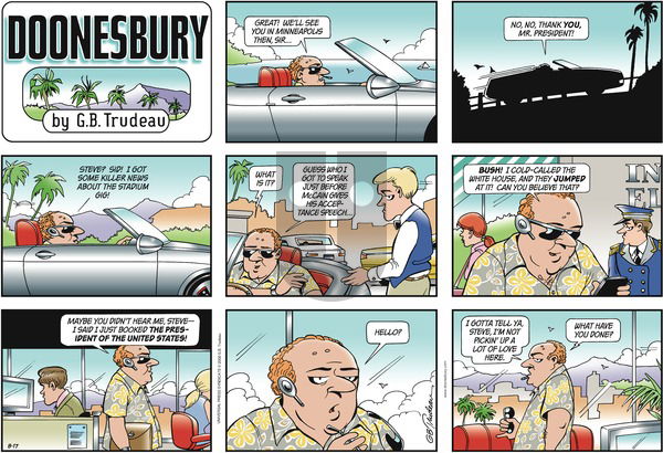 Doonesbury on Sunday August 17, 2008 Comic Strip