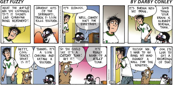 Get Fuzzy on Sunday April 15, 2012 Comic Strip