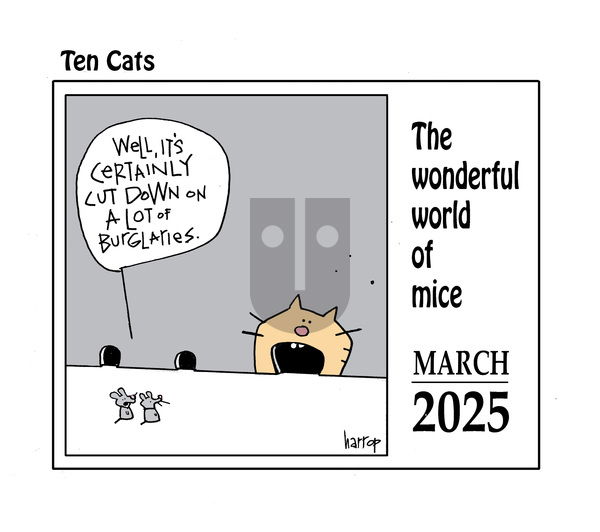 Ten Cats on Thursday March 20, 2025 Comic Strip