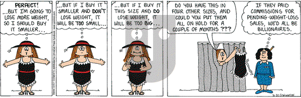 Cathy Classics on Saturday March 30, 2002 Comic Strip