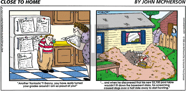 Close to Home - Sunday February 8, 1998 Comic Strip