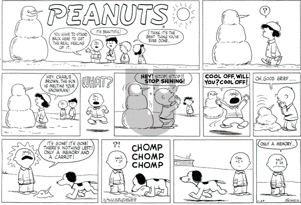 Peanuts - Sunday January 23, 1955 Comic Strip