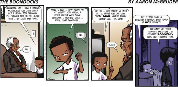 The Boondocks on Sunday November 19, 2006 Comic Strip