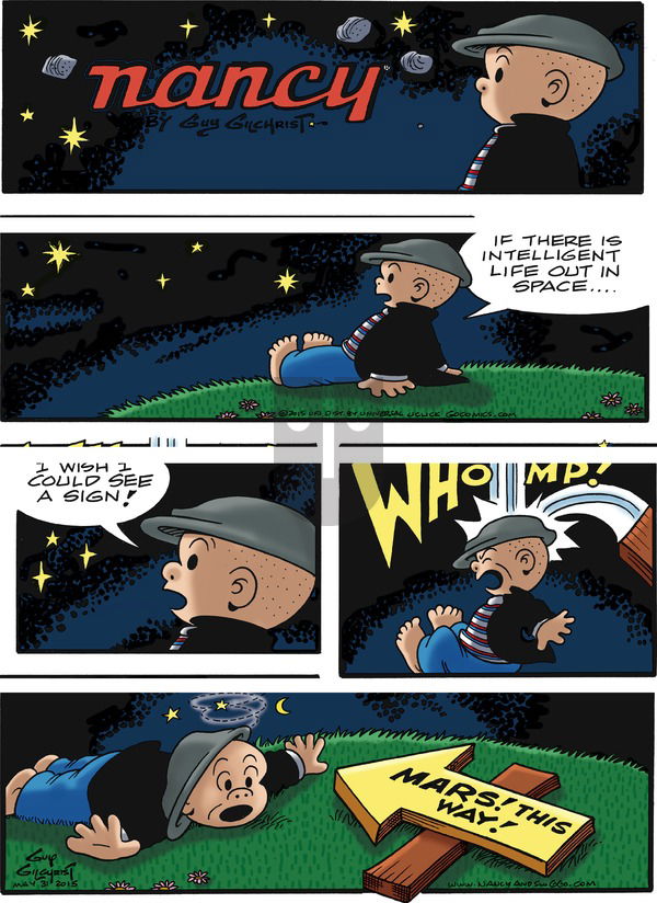 Nancy on Sunday May 31, 2015 Comic Strip