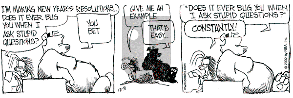 The Grizzwells on Tuesday December 31, 2002 Comic Strip