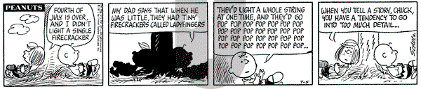 Peanuts on Monday July 5, 1971 Comic Strip