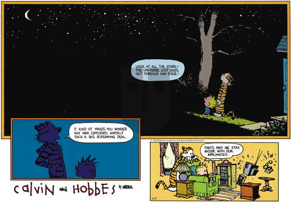 Calvin and Hobbes on Sunday April 27, 2025 Comic Strip