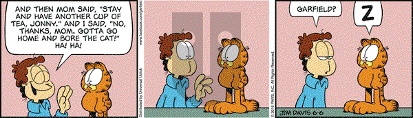 Garfield on Monday June 6, 2016 Comic Strip
