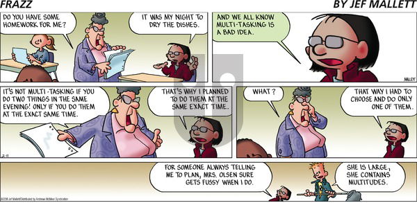 Frazz on Sunday February 11, 2018 Comic Strip