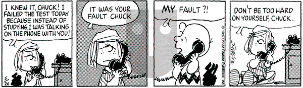Peanuts on Friday May 26, 1989 Comic Strip