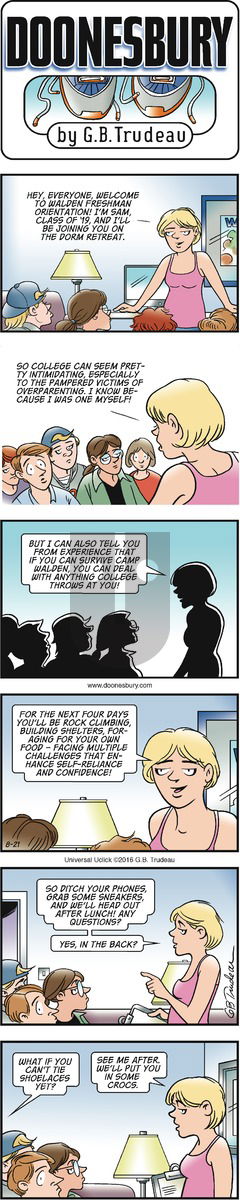 Doonesbury on Sunday August 21, 2016 Comic Strip