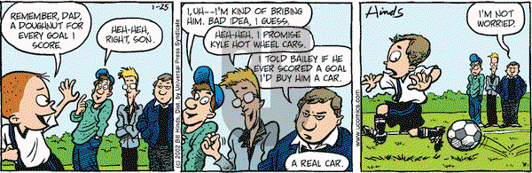 Cleats on Friday January 25, 2002 Comic Strip