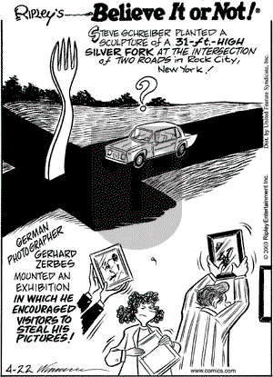 Ripley's Believe It or Not on Tuesday April 22, 2003 Comic Strip
