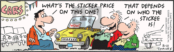 Frank and Ernest - Saturday August 15, 2009 Comic Strip