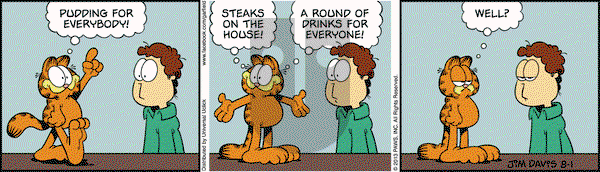 Garfield on Thursday August 1, 2013 Comic Strip