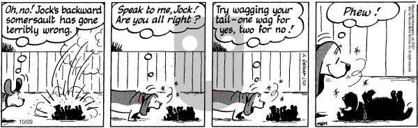 Fred Basset on Monday October 29, 2001 Comic Strip