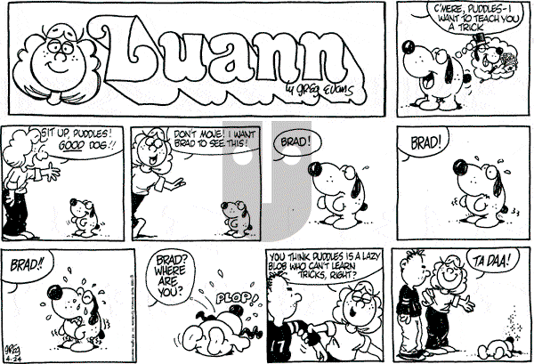 Luann on Sunday April 24, 1988 Comic Strip