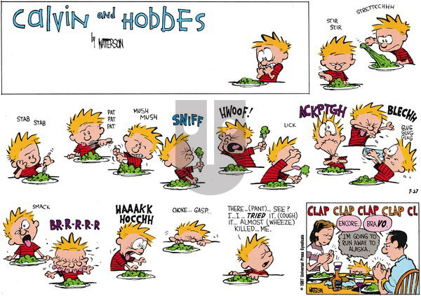 Calvin and Hobbes on Sunday August 30, 1987 Comic Strip