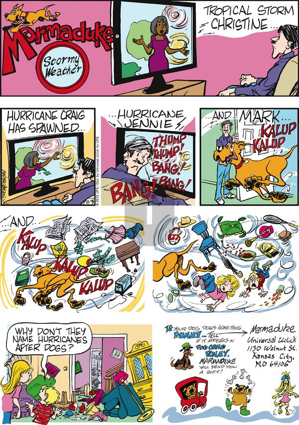 Marmaduke on Sunday November 3, 2013 Comic Strip