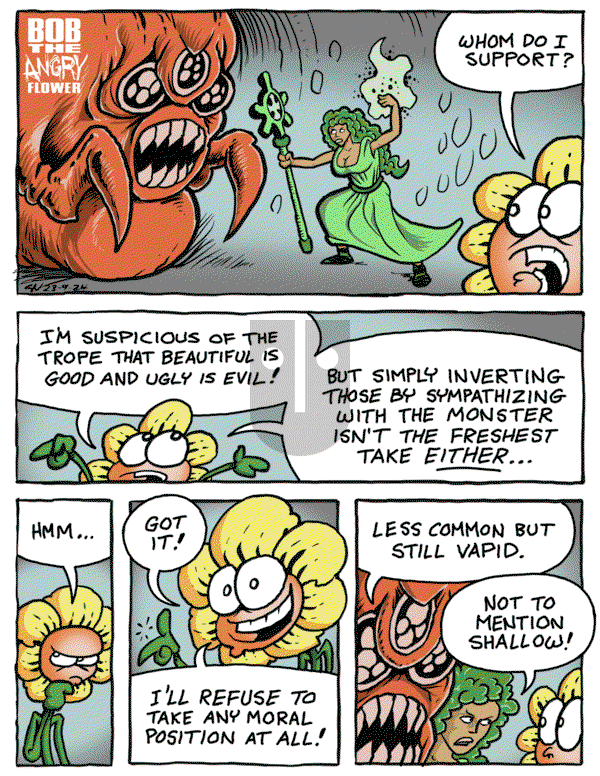 Bob the Angry Flower on Monday September 25, 2023 Comic Strip